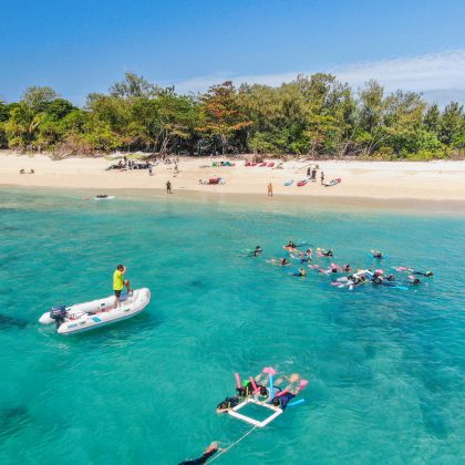 Cairns day trip - beach at Franklands Islands on the Great Barrier Reef