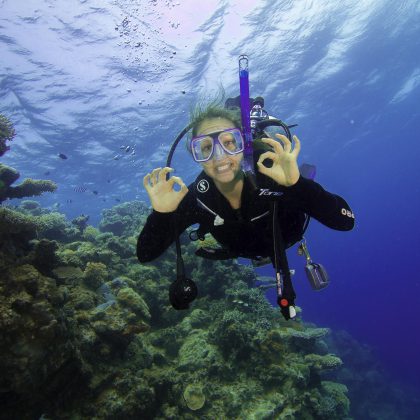 Diver on the Great Barrier Reef