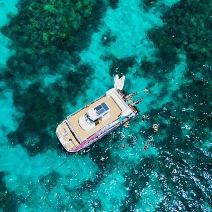 Pure Snorkelling Aerial Shot