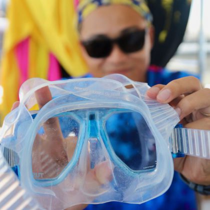 pure snorkelling mask