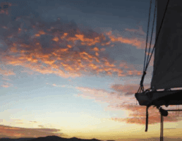 getaway sail sunset