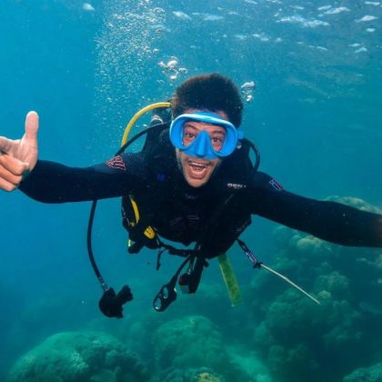 Pleasure divers underwater